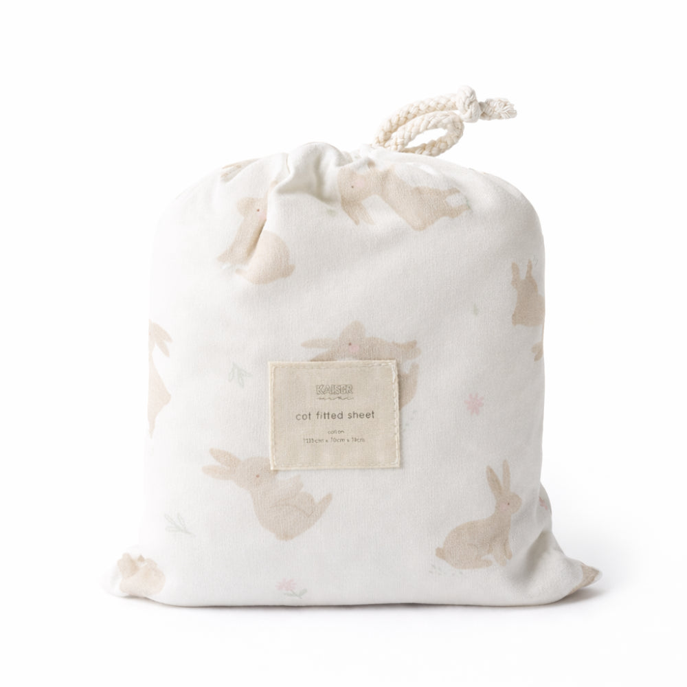 Tiny Tales Baby Fitted Bassinet Sheet - BUNNY PLAY